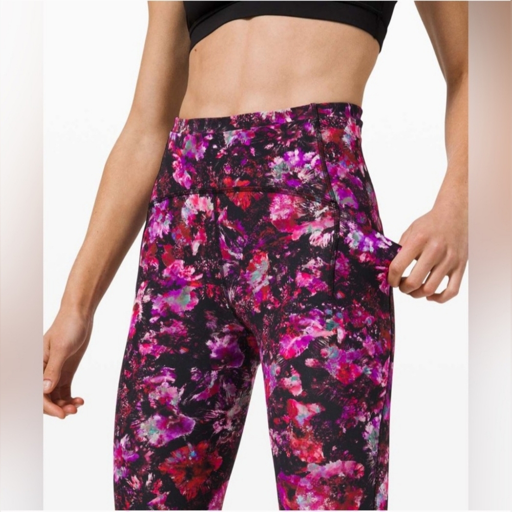 Lululemon Swift Speed HR 28" Legging FFAM Fluoro Floral Multi Print Sz 2 NWT - Picture 4 of 15